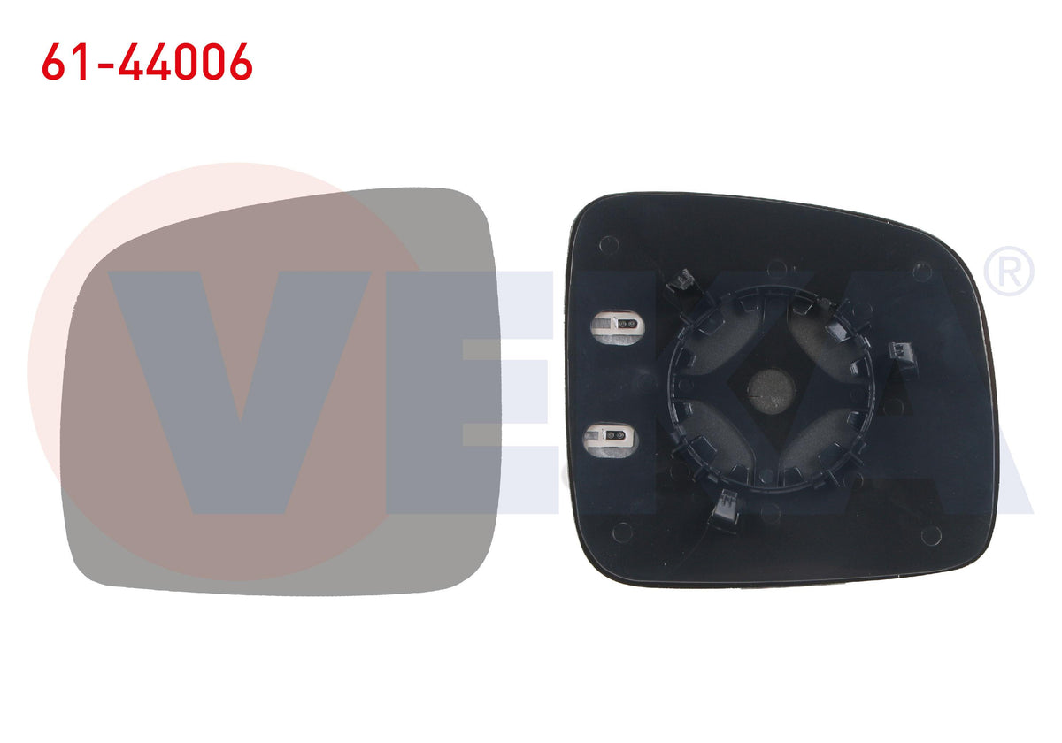 Veka 61-44006 Mirror Glass Left Heated Aspheric VW Transporter T5 / Caddy — Mirrors