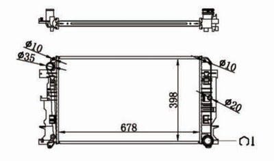 MGA 80596 Water Radiator 23×414×680 VW Crafter 2.0 TDI 2.5 TDI Mercedes Sprinter — Radiators & Fans