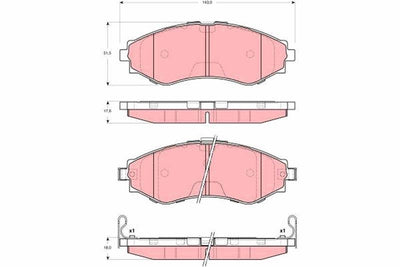 TRW GDB3345 Front Brake Pad Chevrolet Evanda 2.0 08,02 Leganza — Brake Pads