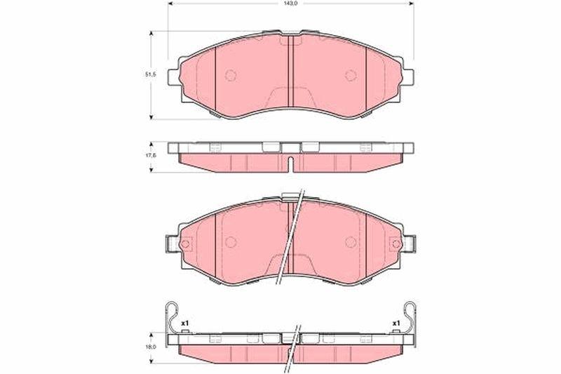 TRW GDB3345 Front Brake Pad Chevrolet Evanda 2.0 08,02 Leganza — Brake Pads
