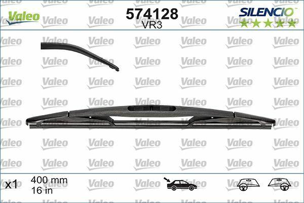 VALEO 574128 Rear Wiper Blade - 16 Inch Replacement for Clio II — Wipers