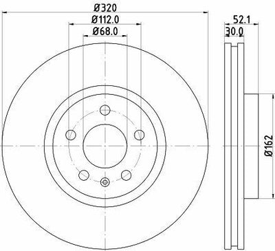 HELLA Pagid Brake Disc - Fits Audi A4, A4 Allroad and 2 more models — Brake Rotors & Drums