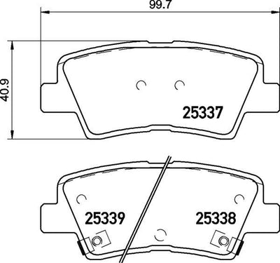 Brembo P30094 Brake Pad Rear Accent Blue 11-/ Bayon 21-/ Elantra 11-/ i20 15-/ i30 11-/ I40 11- — Brake Pads