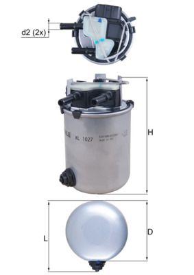 Mahle KL1027 Diesel Filter Renault Koleos 15, X-Trail 1.6Dci 13 and 2 more models — Fuel Delivery