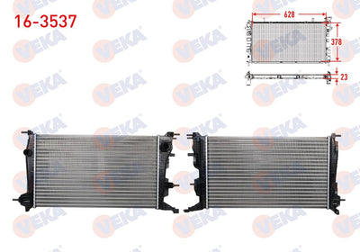 Veka 16-3537 Su Radiator Mechanical Renault Megane III (Kz0 / 1) 1.5 dCi M-T Ac + /-2008-2015 — Radiators & Fans
