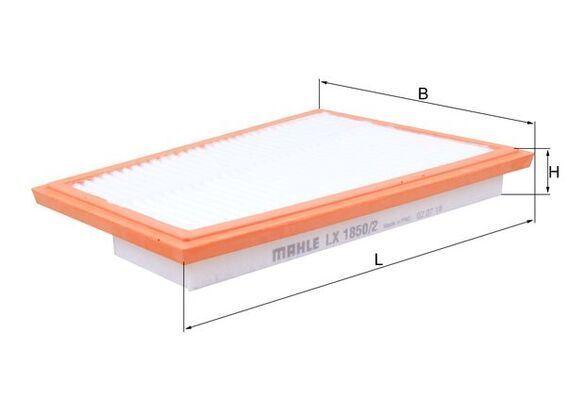 MAHLE LX1850-2 Air Filter - Right Side for 06-C-Series (W203-W204), E-Series (W211) — Air & Cabin Filters