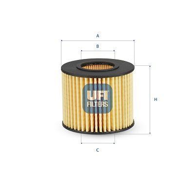 Ufi 25.116.00 Toyota Corolla/Auris/Rav4 Oil Filter 04152-B1010, Yaris, Avensis — Oil Filters