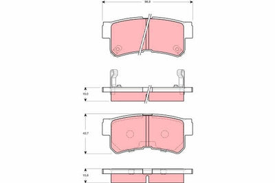 TRW TRW GDB3258 Brake Pad Rear — Brake Pads