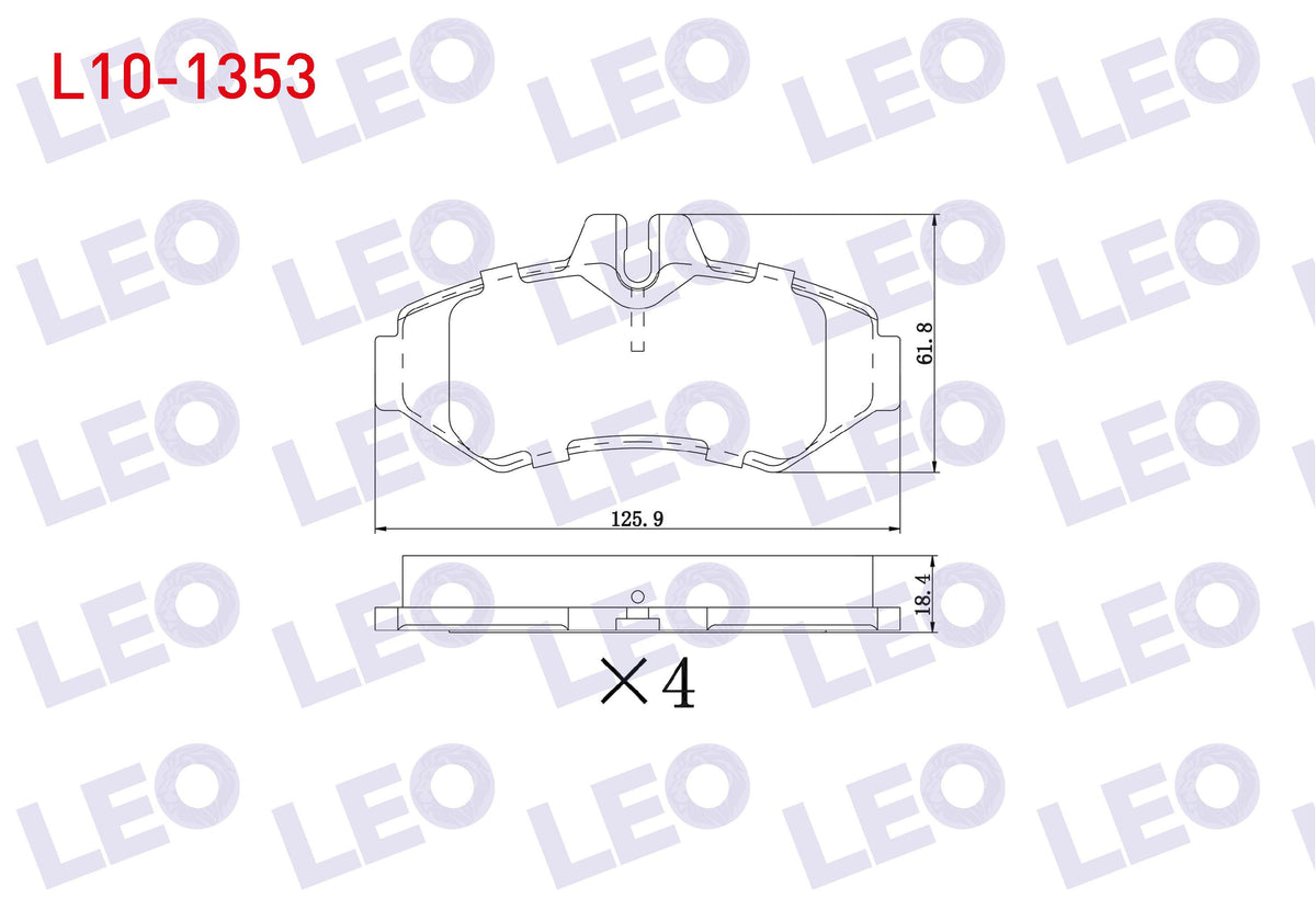 LEO L10-1353 Brake Pad Rear Volkswagen Lt 28-35 II 2.8 TDI 1996-2006 / Mercedes Sprinter 3T (903) 313 CDI 1995-2 — Brake Pads