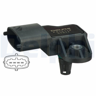 Delphi PS10119 Turbo Pressure Sensor Megane II Scenic II Laguna II Suzuki Grand Vitara 1,9Dci — Vehicle Sensors & Switches