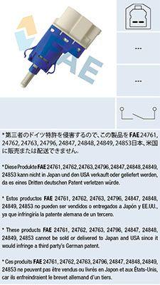 FAE FAE 24848 Brake Pedal Switch Focus II Fiesta VI V C-Max S-Max Kuga Mondeo IV Transit — Switches & Relays