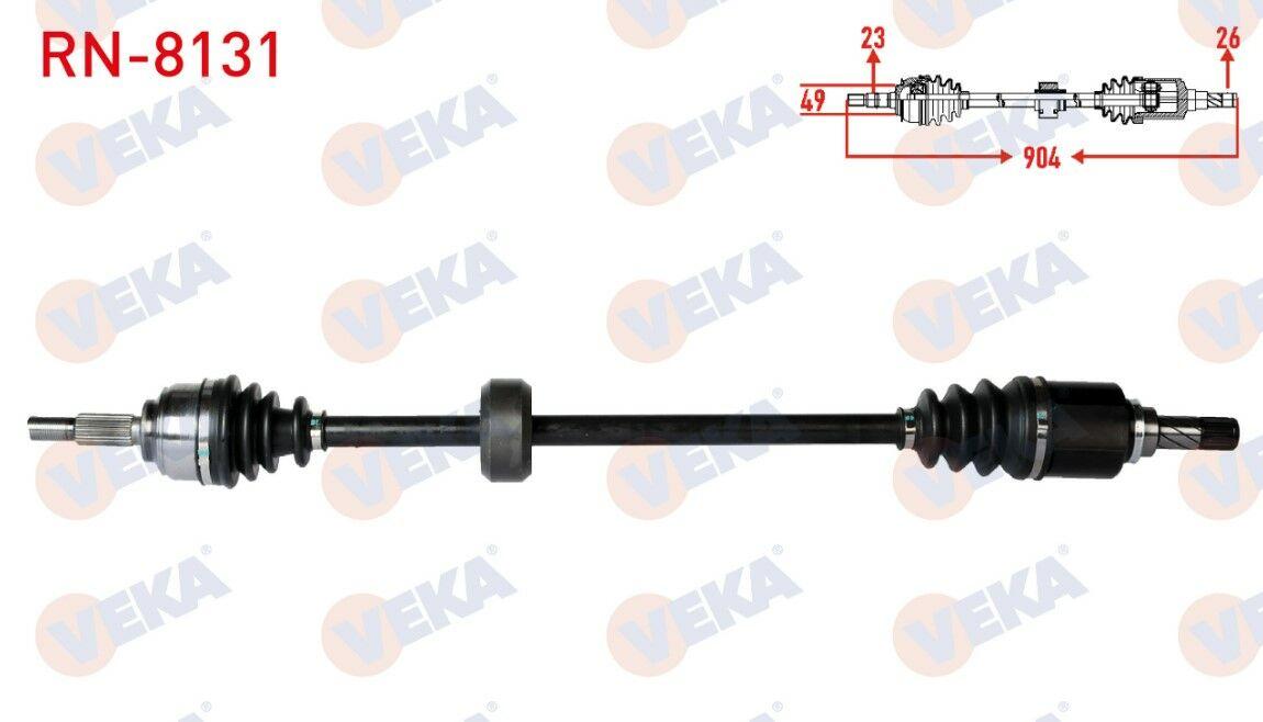 VEKA Dacia Logan MCV 2013 - Complete Right Axle for Dacia — Axles, CV Joints & Boots