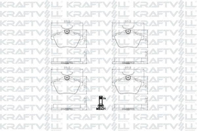 Kraftvoll 07010458 Rear Brake Pad Alfa 156 All Models Alfa 166 All Models 98 > — Brake Pads