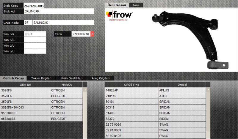 FROW ALTTAKIM 2691206005 Control Arm (Left) Peugeot Partner 96-(Hydraulic) (16 mm) — Control Arms & Ball Joints