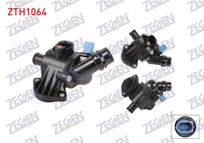 Zegen ZTH1064 Thermostat Complete Electric 100 C VW Passat 2.0 2000-2005 / Audi A4 1.8 T-2.0 2000-2 — Water Pump & Thermostat