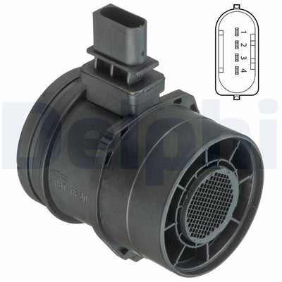 Delphi AF10394-12B1 Air Flow Meter 04 Vito Vehicles 12V Compatible with Mercedes-Benz Vito — Engine Management Sensors