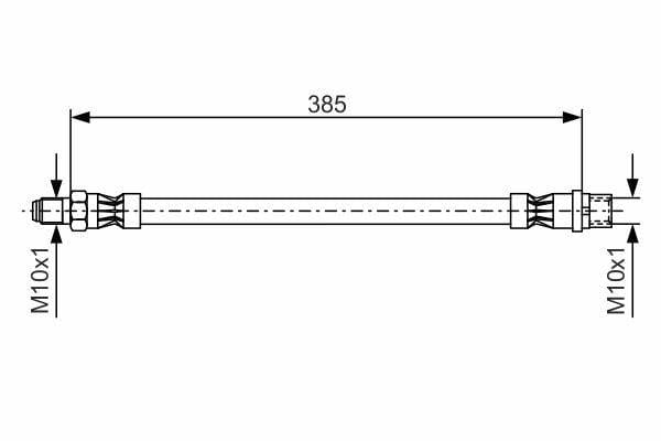 BOSCH 1987476439 - Brake Hose for 1996-2007 C-Series & E-Series — Brake Hydraulics