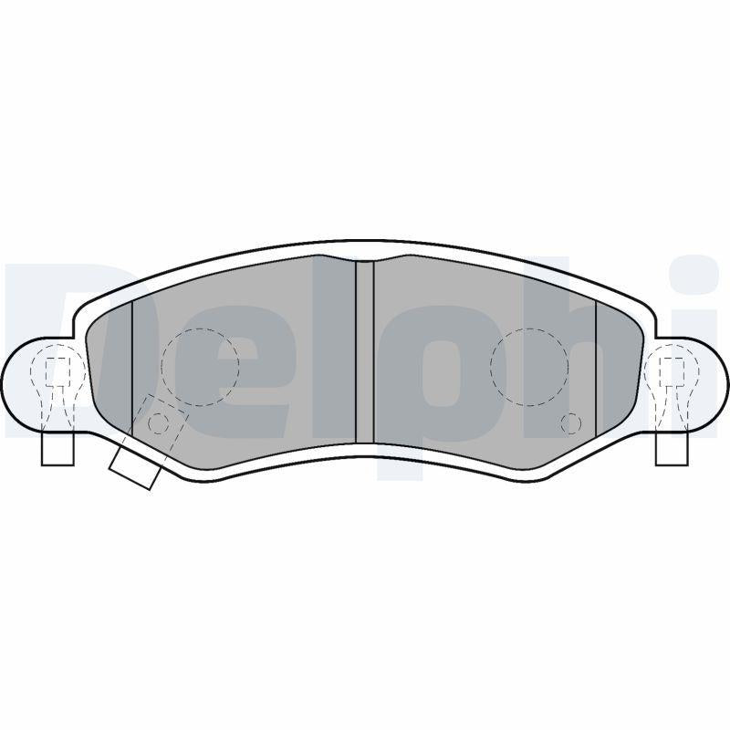 Delphi LP1500 Brake Pad Front (130mm) Agila 00 — Brake Pads