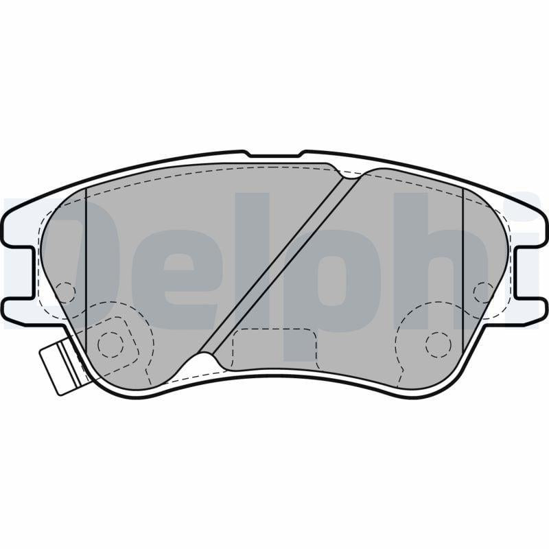 Delphi Front Brake Pads LP2062 for HI. Atos 1.0i