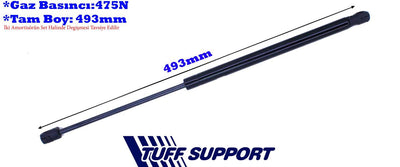 TUFFSUPPORT 612390 Trunk Gas Strut C4 II Hb Gas Charged — Support Rods & Struts