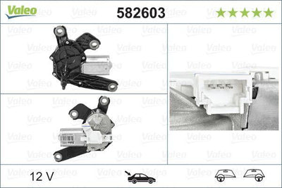 Valeo 582603 Wiper Motor Rear 01-11 Pt.307-1007-C2-C3-C3 II-C4