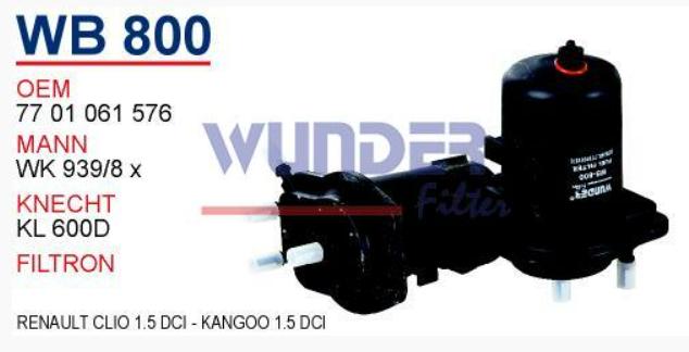 Wunder Renault Symbol Thalia 2009-2012 1.5 dCi Diesel Filter — Fuel Delivery