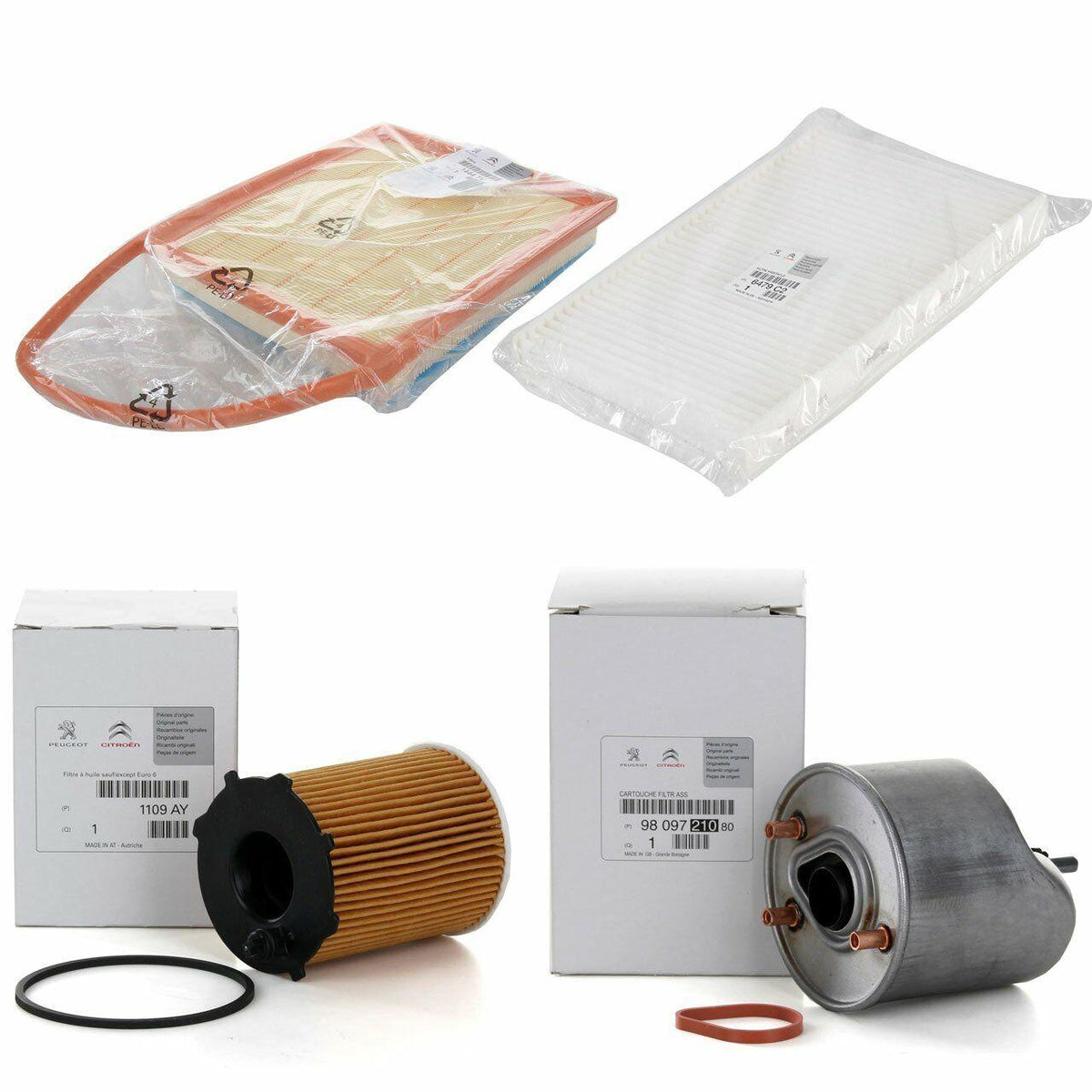 Citroen DS4 1.6 HDi Euro5 Diesel Engine Maintenance Filter Kit — Citroën, Cylinder Head & Block