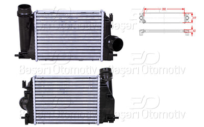 Wisco 3113998-00 Turbo Radiator (Intercooler) 282X217x62 Renault Megane 4 1.5 dCi 15 > /Talisman 1.5 dCi 1 — Radiators & Fans