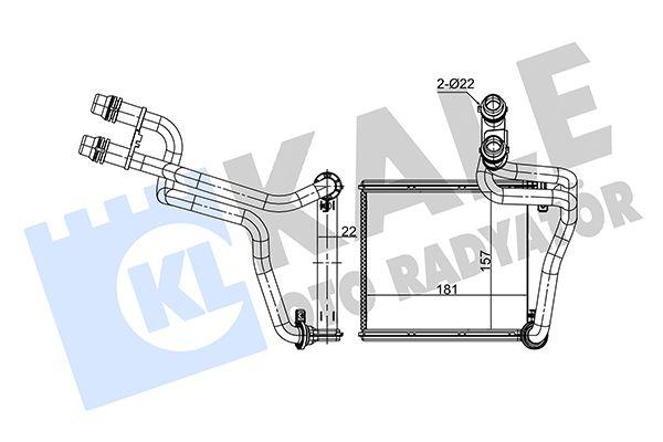Kale 354910 Heater Core VW Golf VI/Golf Plus/Jetta IV 09-18 — Heater & Blower