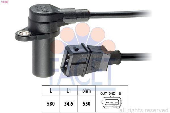 Facet 90238 Crankshaft Shaft Sensor Opel Astra G X14xe-X16xel Astra F G Zafira 16 16V — Pistons & Rotating