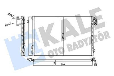 Kale 376600 A/C Condenser (Kondenser) BMW 1 Series E81-E87 3 Series E90-E91 X1 E84 — Condensers & Evaporators