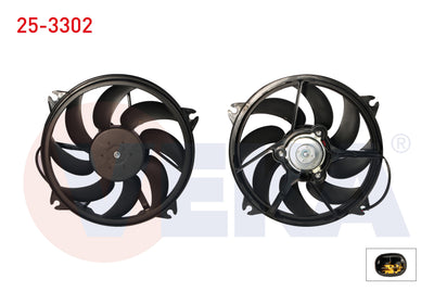 Veka 25-3302 Fan Motor (Water + A/C) with Shroud Single Fan Peugeot Partner Tepee 1.6 HDi 2008 — Motors, Pumps & Antennas