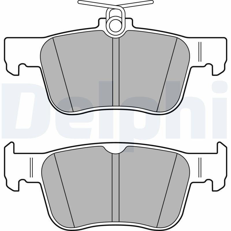 Delphi LP3391 Brake Pads - Back for 2016 Honda Civic