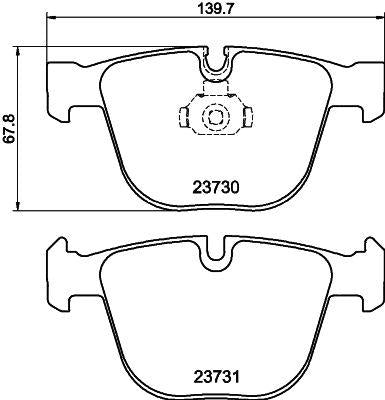 Hella Pagid 8DB355010-751 Rear Brake Pad BMW E60/E61/E63/E64/E70/E90 — Brake Pads
