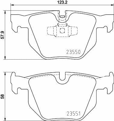 HELLA Pagid Rear Brake Pads for BMW 320 325 330