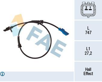 FAE 78333 ABS Sensor Crossland X 207/208/301/2008 B.M 07- — Brake Sensors & ABS