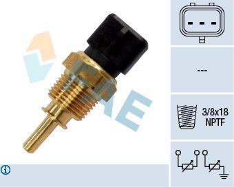 FAE 33355 Coolant Temperature Sender 3 with Connector Hyundai Accent Era/Blue, i10 i20 i30 Ix25 Ix35 I40 Santa Fe H-1 Ceed Rio Bongo