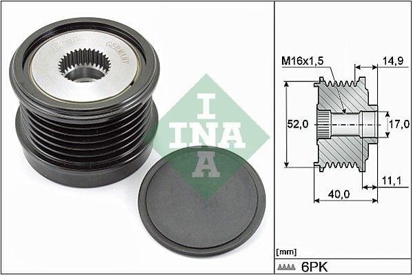 INA Alternator Pulley - Compatible with W204 08-14, W205 14 and 2 more models — Starting & Charging