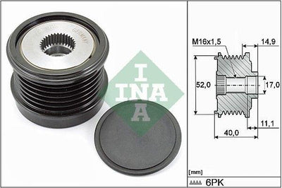 INA Alternator Pulley - Compatible with W204 08-14, W205 14 and 2 more models — Starting & Charging