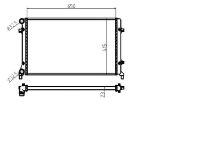 MGA 80455 Water Radiator (VW Caddy 04-Golf 04-14 Audi A3 04-13 Seat Leon 06-13) — Radiators & Fans