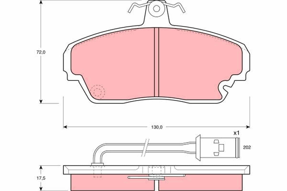 TRW TRW GDB851 Brake Pad Front — Brake Pads