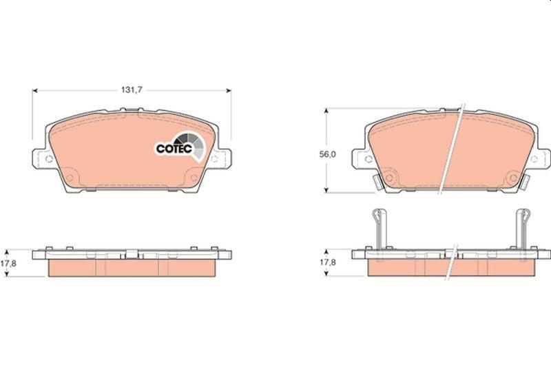 TRW GDB3407 Brake Pads - Civic VIII Hatchback