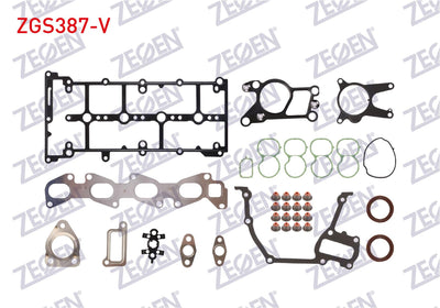 Zegen ZGS387-V Motor Set Gasket Rear Crankshaft without Seal (Skc None) Linea-Doblo-Egea 1.6 Mtj (Viton — Pistons & Rotating