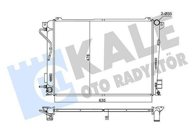 KALE 347815 Radiator - Compatible with 06-11 Sonata 2.0-2.2Crdi — Radiators & Fans