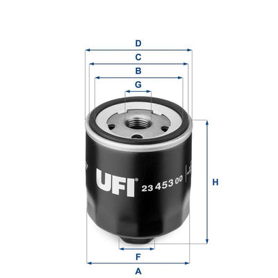 Ufi 23.453.00 Oil Filter VW Polo/Golf/Bora/A3/Toledo/Cordoba 97-06 1.4-1.6 16V — Oil Filters