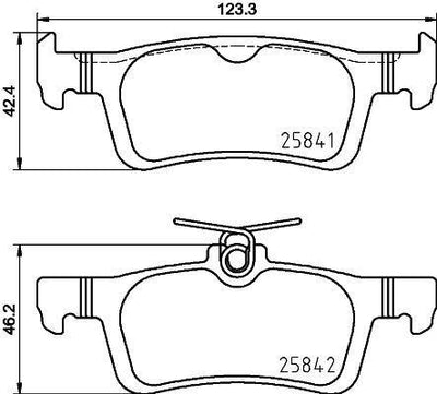 MGA 55710 Brake Pad Rear-(Ford: Fiesta VII 2017 > >) — Brake Pads