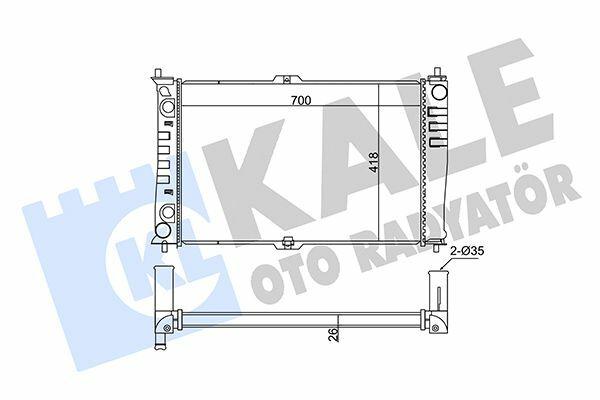 Kale Radiator 99-07 for Carnival 2.9Td-CRDi - Durable Aluminum Design — Radiators & Fans