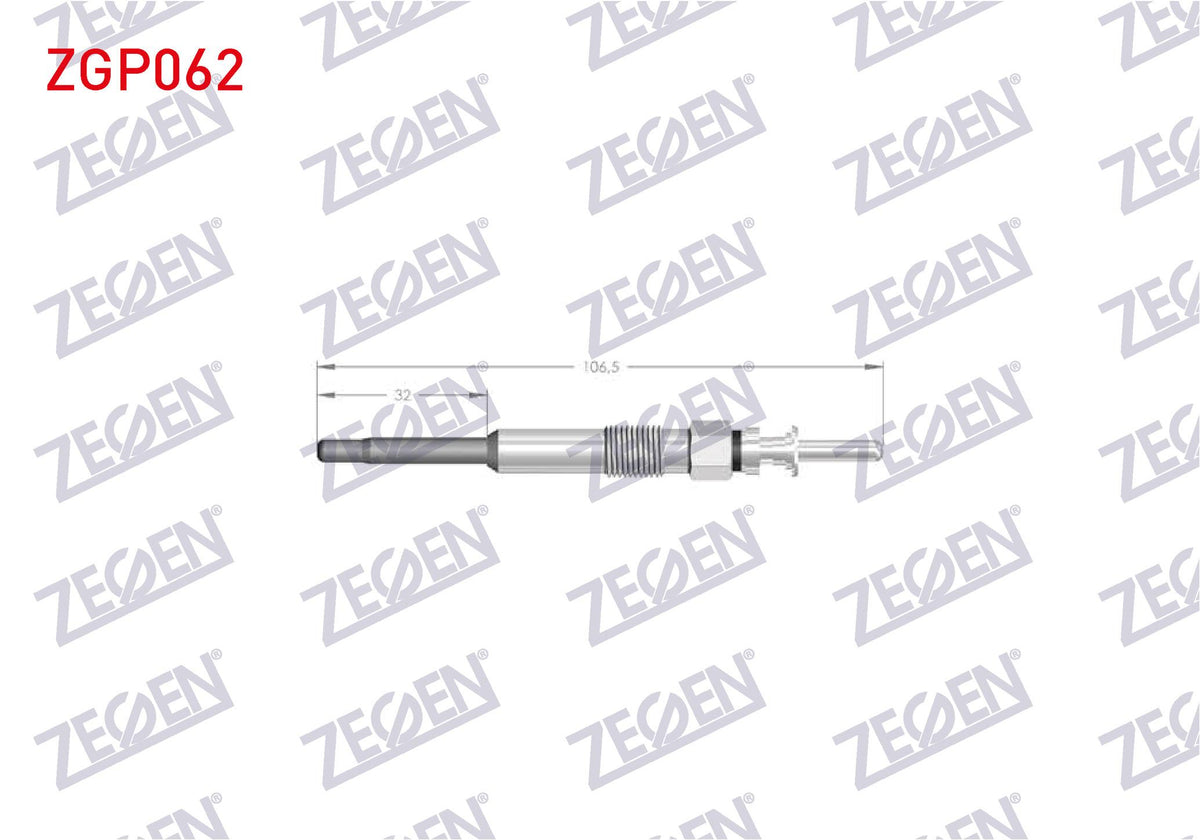 Zegen ZGP062 Glow Plug 11V BMW (E38, E39 and 2 more models — Coils & Plugs