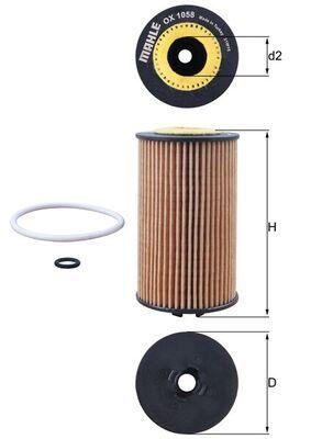 Mahle OX1058D Oil Filter Astra J/K-Corsa D-Insignia A/B-Mokka-Meriva B-Zafira C B16dth — Oil Filters
