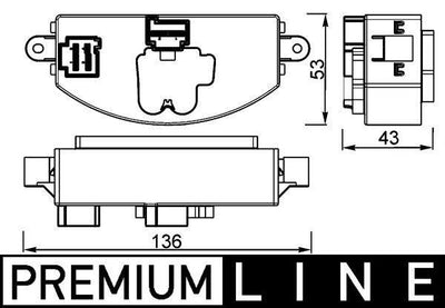Mahle ABR106000P Fan Regulator 08 > A4-A5-Q5 2.0-3.0-3.2 TDI-TFSI 13 > A-Series (W176) B-Series (W242-W246 — Radiators & Fans